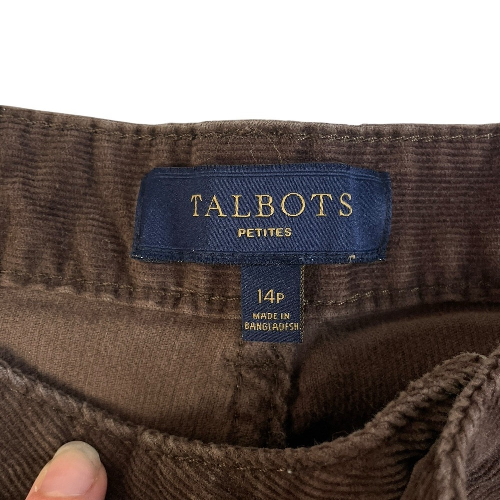 Talbots Petite Brown Corduroy Pants Heritage 14 Petite Fall Classic - Picture 4 of 9